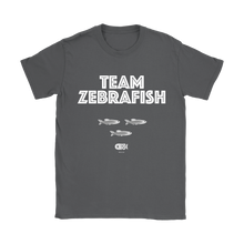 Team Zebrafish T-Shirt (7 darker colors, Womens & Mens Styles)