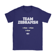Team Zebrafish T-Shirt (7 darker colors, Womens & Mens Styles)