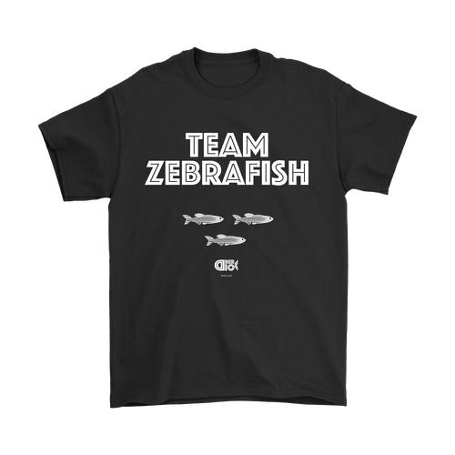 Team Zebrafish T-Shirt (7 darker colors, Womens & Mens Styles)