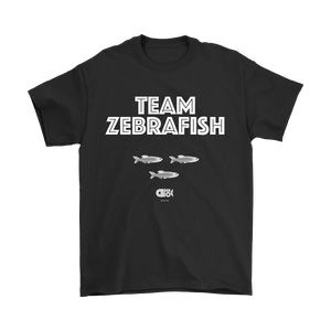 Team Zebrafish T-Shirt (7 darker colors, Womens & Mens Styles)