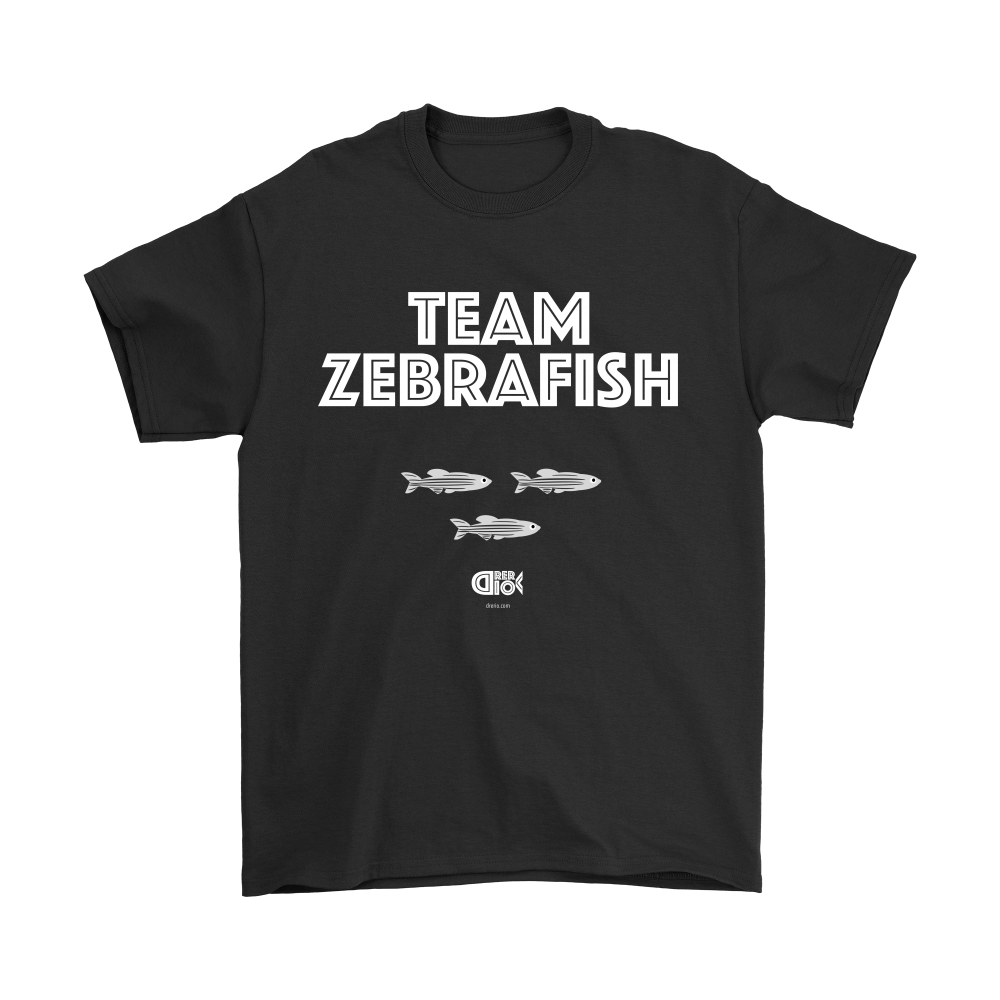 Team Zebrafish T-Shirt (7 darker colors, Womens & Mens Styles)