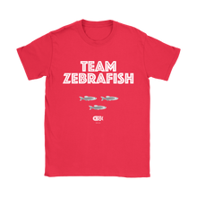 Team Zebrafish T-Shirt (7 darker colors, Womens & Mens Styles)