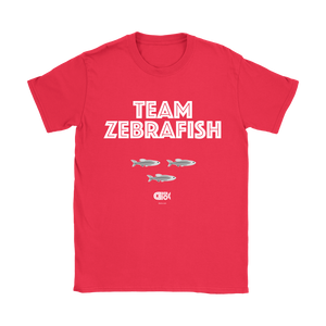 Team Zebrafish T-Shirt (7 darker colors, Womens & Mens Styles)