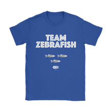 Team Zebrafish T-Shirt (7 darker colors, Womens & Mens Styles)