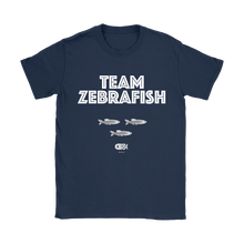 Team Zebrafish T-Shirt (7 darker colors, Womens & Mens Styles)