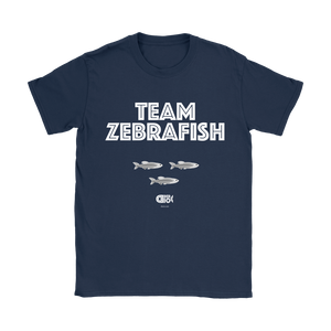 Team Zebrafish T-Shirt (7 darker colors, Womens & Mens Styles)
