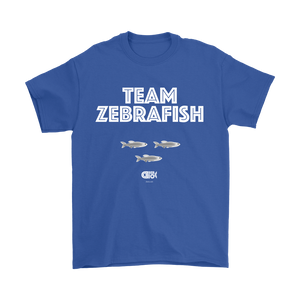 Team Zebrafish T-Shirt (7 darker colors, Womens & Mens Styles)